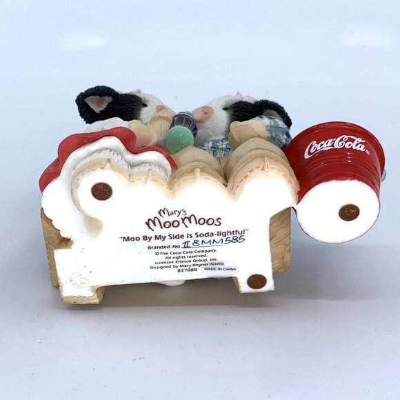 Mary's Moo Moos Coca-Cola “Moo By My Side Is Soda-lightful” Enesco Cow Figurine - Picture 11 of 12